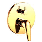 Concealed Shower Mixer, Gold Color, Round Shape, Two Lines