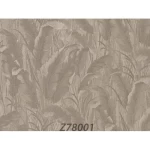 Italian wallpaper leaf-patterned design 10m x 1.06 m, dark beige color, model 78001