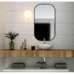 بلاط سيراميك جدران لامع السطح 30×90 سم سمك 10 مم، رمادي فاتح | الخزف السعودي