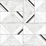 Wall decoration marble design, size 10 m x 0.53 m, white color, model 367-2