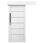 أبواب سحاب خشبية بريميوم، لون ابيض، مقاس 265 × 110 سم، سمك 6 سم، موديل Bm01