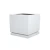 Fiberglass planter, width 50, depth 50, height 45 cm, square shape, white color
