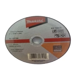 Depressed Center Cutting Disc 100x1x16 mm, Model D-18758, Makita | ARAB PROS COMPANY
