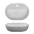 Oval Ceramic Counter Top Wash Basin 12×30×43 cm, Matt White