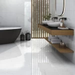 بورسلان ارضيات مقاس 150×75 سم، لون ابيض، موديل كارين 