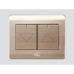 Double Curtain Switch, Art DNA, 10 Amp, A66, 7x7 cm, Gold Color