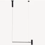 Contemporary Standing Lamp, Black Color, Size 130x50x20 cm