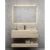 Artificial Marble Normal WashBasin Size 100 cm, with LED Mirror, Beige Color