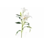 ورد صناعي ليلك، ارتفاع 83 سم، لون ابيض مع اخضر