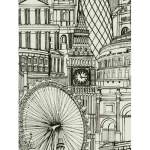 Youth and children wallpaper, light beige and black color, length 10 m, width 0.53 m, model 50308 