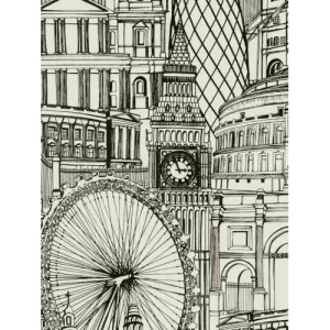 Youth and Children Wallpaper 10m x 0.53m Light Beige and Black | Balbaid Decor Company