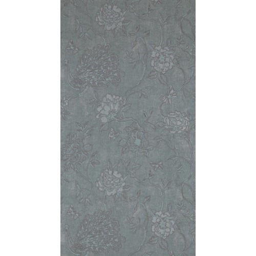 Floral Wallpaper 10 m x 0.53 m Turquoise Color, Model 18422 | Balbaid Decor Company