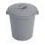High-Density Polyethylene Plastic Waste Bin with Lid, Size 40×40×60 cm, 35L / 9.25 Gallon Capacity, Gray Color, Model KFW4K