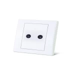 مفتاح ستالايت مزدوج فوتينا، مقاس 7×7 سم، لون أبيض