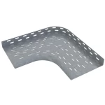 90 Degree Horizontal Elbow Perforated Electrical Cable Tray, Powder Coated Steel, 35mm Height, 500mm Width | Habbal Alarabi 