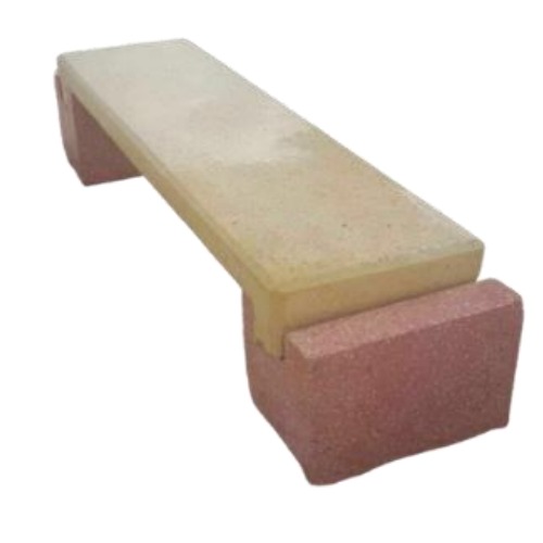 كراسي حدائق خرسانية مسلحة كسر رخام لامع طول 185 سم عرض 50 سم ارتفاع 40 سم أبيض | متجر ماتكل