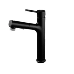 Washbasin Mixer Width 5.2x15.6 cm, High Matte Black Color