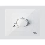 مفتاح تحكم بالمروحة دي 3 بيانو، لون أبيض، 300 واط، مقاس 7×7 سم