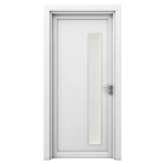 Premium modern doors for entrances, white color, size 235 x 115 cm, thickness 6 cm, model GD05