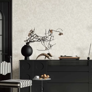 Plain Korean Wallpaper 15.6m×106cm Beige with Gray Veins | Luxury line