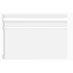 Skirting Polystyrene Length 2.4 m, Height 12 cm, White color, Model JU-12