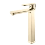 High Bath Washbasin Tap, Matte gold Color