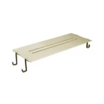 Glass Shelf,  Size 331x120x48  mm, Glossy Gold