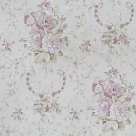 ورق جدران تصميم ورود بنفسجي طول 10 م، عرض 50 سم 