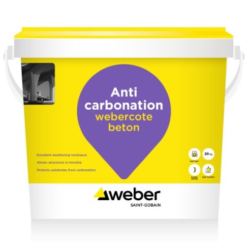 Anti Carbonation Coating for Concrete Webercote Beton 20 Kg Barrel Brown Code 164 | Sodamco-Weber