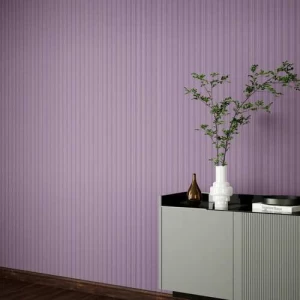 Striped Wall Covering Length 10 m Width 50 cm Purple Color | 