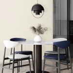 Plain Vinyl Wallpaper, Length 15.6 meters, Width 106 cm, Off white Color 