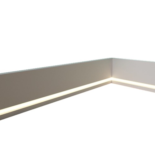نعلات ديكور فوم PU المضيئة 2.44×25×2.5 سم، أبيض | مصنع زخارف