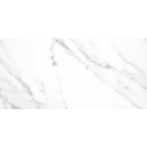 بلاط ارضيات مطفي سماكة 14 مم 30×60 سم لون ابيض تصميم رخام | سيراميك الرياض