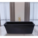Acrylic Rectangular Bathtub Length 150 cm, Width 75 cm, Glossy Black Color