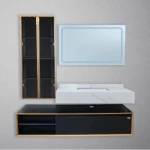 Wooden Wash Basin 150 cm, with Mirror Plywood Model