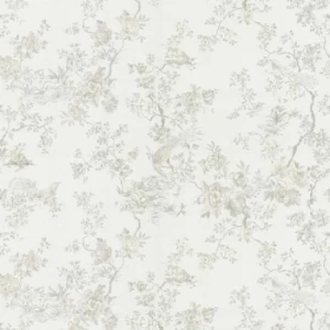 Italian Wallpaper Floral Design Off White, Size 10mx1.06m, Model RC19045 | Balbaid Decor Company