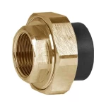 Brass Female Union PPR [ASK], Size 63 mm × 2 Inch, Black Color, Model U8Q63