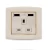 Electrical Switch socket With USB charge 13 Amp Alfanar Model  Omnia Size 7x7 Colour Gold with Gold Ring