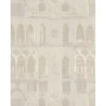 Italian Wallpaper Pale Beige Color Modern Design, Size 10mx1.06m, Model 81737