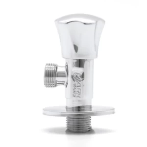 German Brass Angle Shut-Off Valve 1/2 inch, Chrome | Alsaggaf company