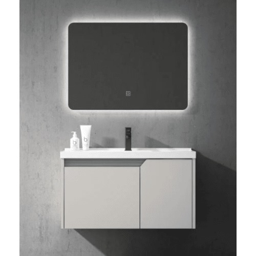 PVC Bathroom Washbasin Ceramic Basin Size 80cm, Creamy Color | Al Muhaidib Sanitary and Ceramic