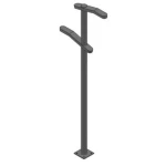 عمود انارة حدائق، قاعدة التثبيت 400×400 مم، طول 6 متر، طاقة 100 واط