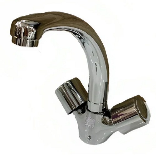Italian Automatic 1 Hole Brass Washbasin Tap, Chrome Color | Al Muhaidib Sanitary and Ceramic