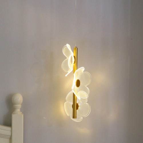 Small Ceiling Pendant Light 30x15 cm, Golden Metal, LED Strip 7W | Matkel Store