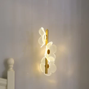 تعليقة سقف صغيرة 30x15 سم، معدن ذهبي، شريط LED 7 واط | متجر ماتكل