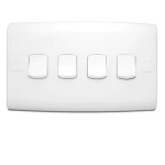 مفتاح كهرباء رباعى 10 امبير ألف كلاسيك الفنار مقاس 14×7 سم اللون ابيض 