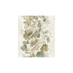 Floral wallpaper beige and green color, size 10mx0.53m, model aq50407