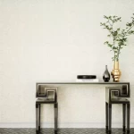 ورق حائط تصميم ورود طول 10 م، عرض 50 سم، لون بيج