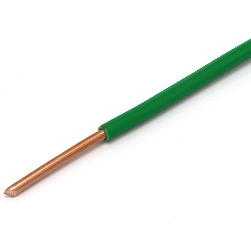 BAHRA 10 sq mm Solid Copper Wire 450/750 Volts PVC 70°C Insulation Green 300 Feet | Bahra Cables