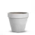 Fiberglass Pot , Round, 32cm Width, 36cm Height,  Light Gray